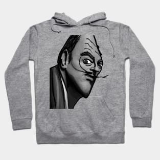 Salvador Dali Black & White Hoodie